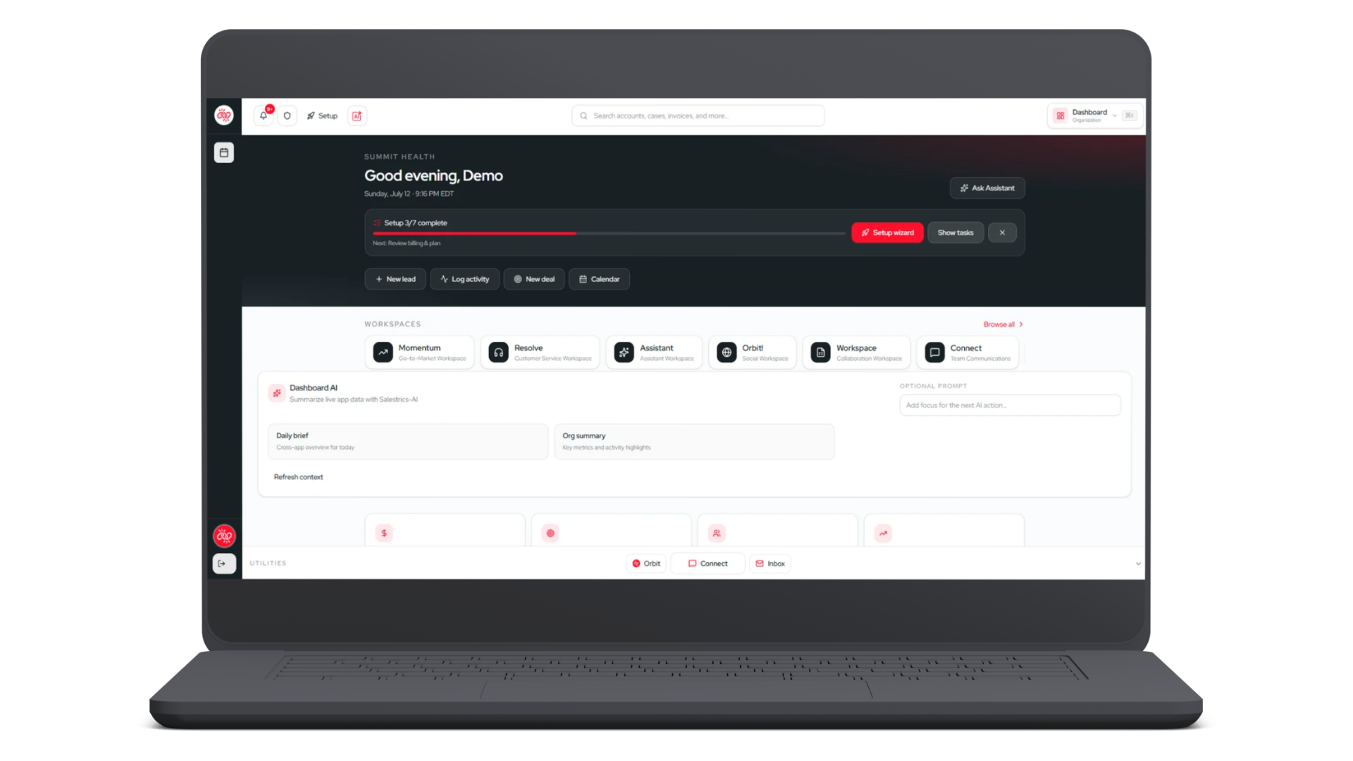 Salestrics platform screenshot 1