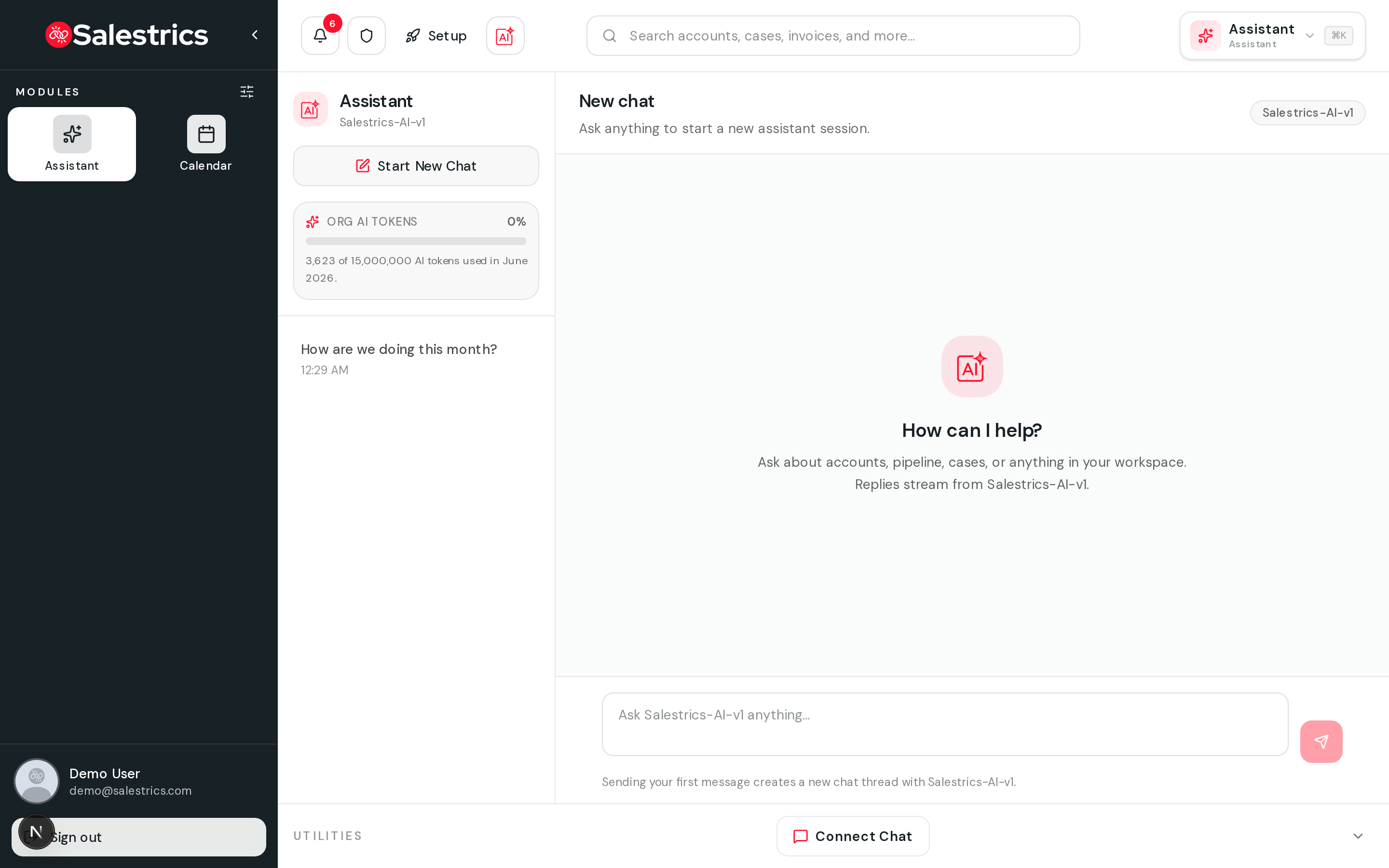 Salestrics AI assistant